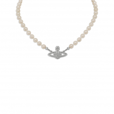 VIVIENNE WESTWOOD MINI BAS RELIEF PEARL CHOKER 8050889135067